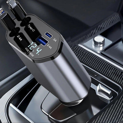 4 in 1 Retractable Car Charger
